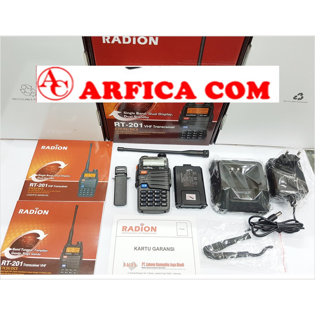 HT RADION RT201 RT-201 RT 201 VHF ORIGINAL GARANSI RESMI