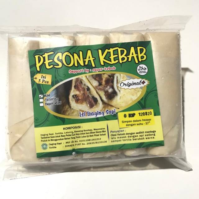 

PESONA KEBAB MINI ISI 5 ORI, MIX, PEDAS