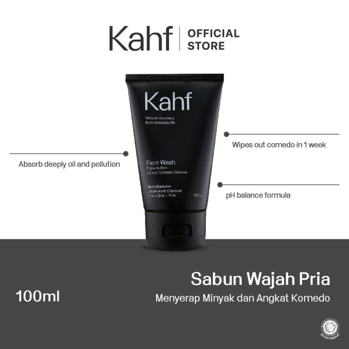 KAHF Triple Action Oil &amp; Comedo Defense Face Wash 100ml