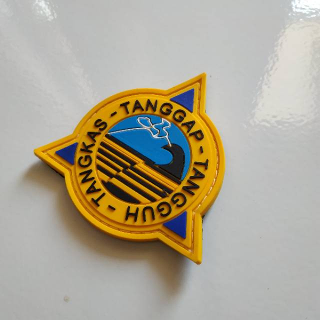 Patch rubber TANGKAS TANGGAP TANGGUH/BPBD/BNPB/TIMSAR/BASARNAS/tempelan karet emblem velcro