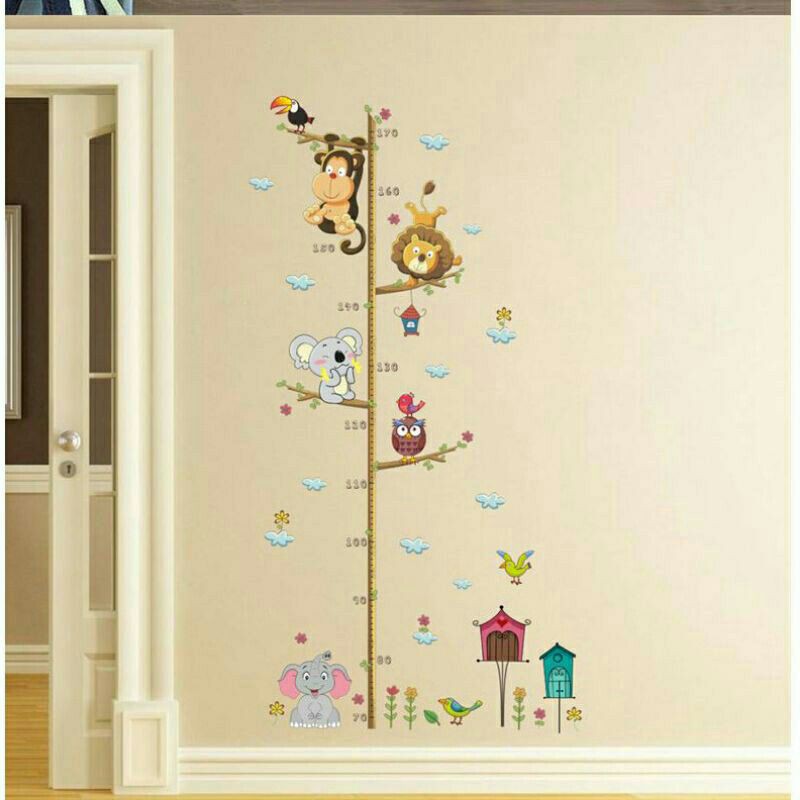 Stiker Dinding Pengukur Tinggi Badan Anak Lucu Wall Sticker Room Dekorasi Interior ™