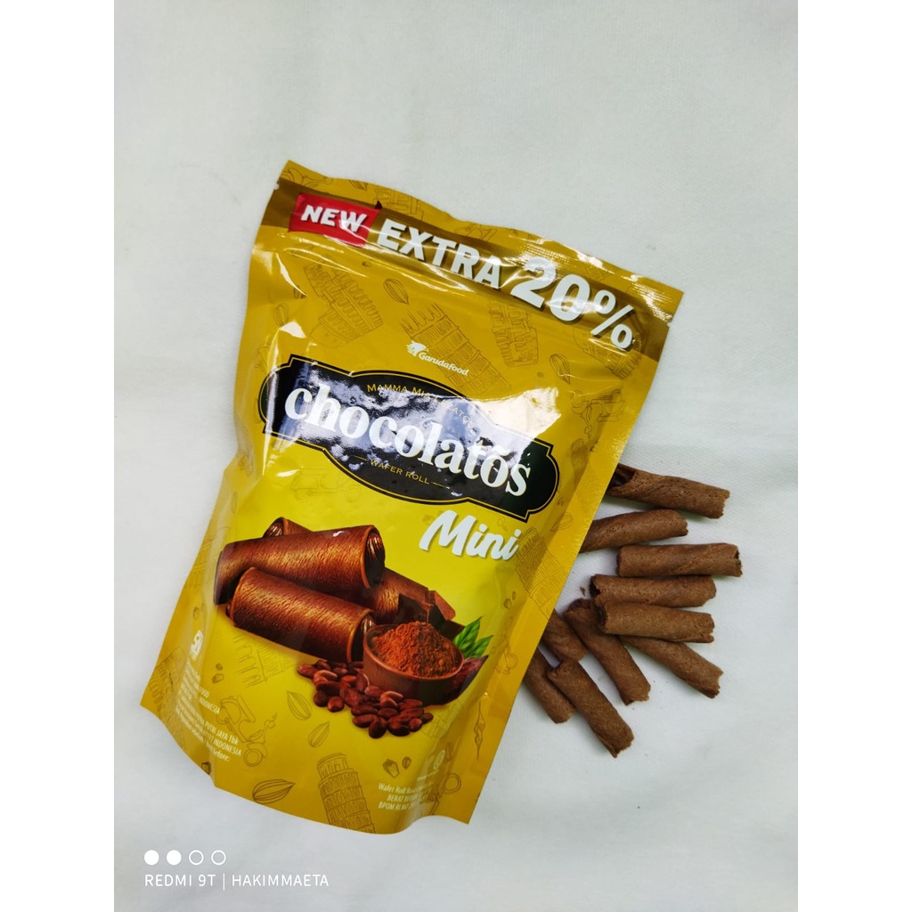 

Chocolatos coklat Mini Wafer Stick kemasan pouch