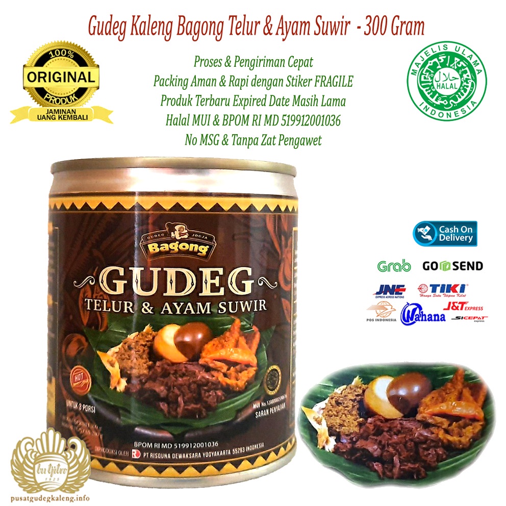 

Gudeg Kaleng Bagong Telor & Ayam Suwir Khas Jogja - 300Gram