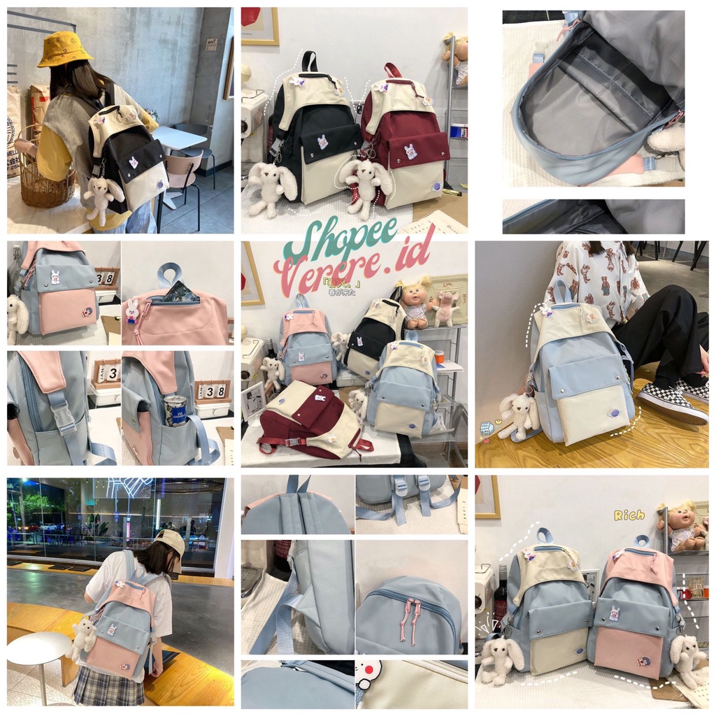 Joshee Tas Ransel Wanita Backpack Wanita Backpack Pria Tas Sekolah Tas Anak 7126 Backpack Nylon 03, 04, 09