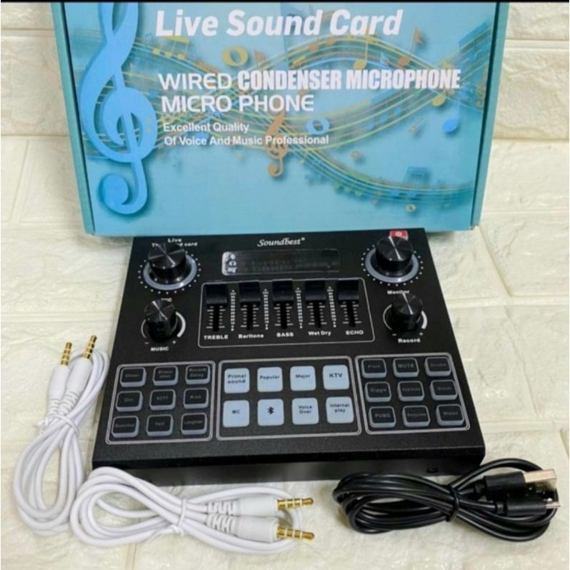 Soundcard Soundbest V10 Original Bluetooth - Live Streaming Interface