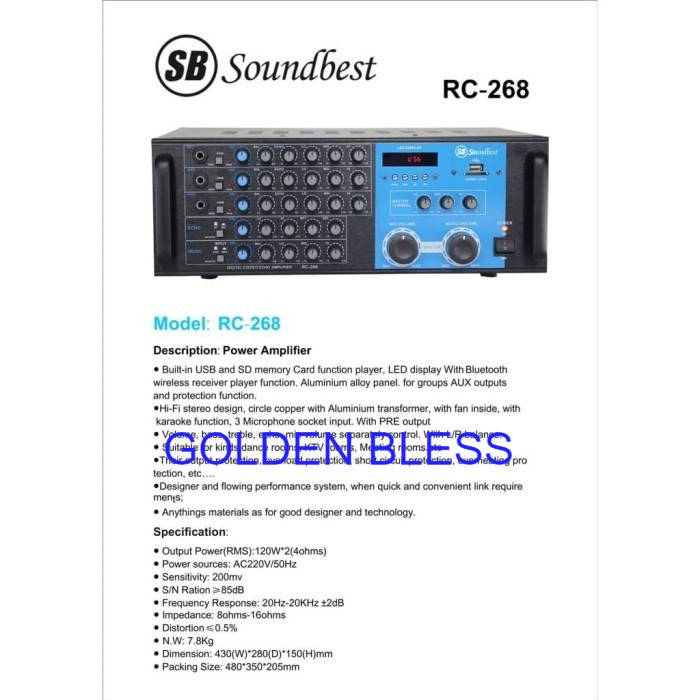 AMPLIFIER SB RC-268 BT / RC 268 BT Original