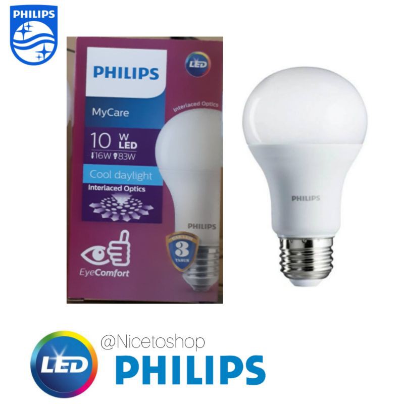 Lampu Philips Bohlam LED Bulb 3W 4W 6W 8W 10W 12W 14.5W 19W Cooldaylight