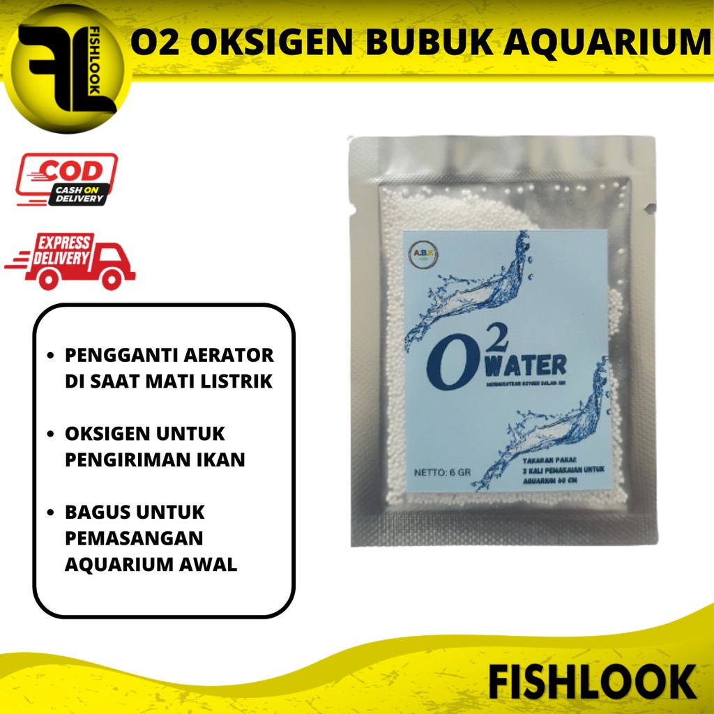 O2 OKSIGEN BUBUK AQUASCAPE Bubuk Serbuk Oksigen Aquarium Kolam Ikan Koi