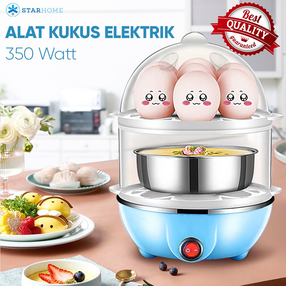 StarHome Alat Kukus Telur - Egg Boiler Cooker -  Steamer Botol Bayi - Kukusan Elektrik Serbaguna