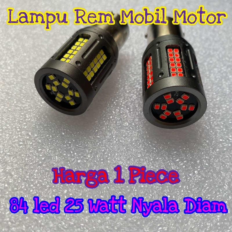 Lampu Rem Mobil 1157 Kaki 2 12 Volt 25 Watt 84 LED