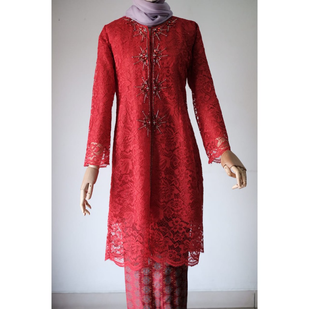 KEBAYA BROKAT TUNIK PAYET NON  GLITER / KEBAYA BROKAT PESTA / KEBAYA BROKAT PAYET