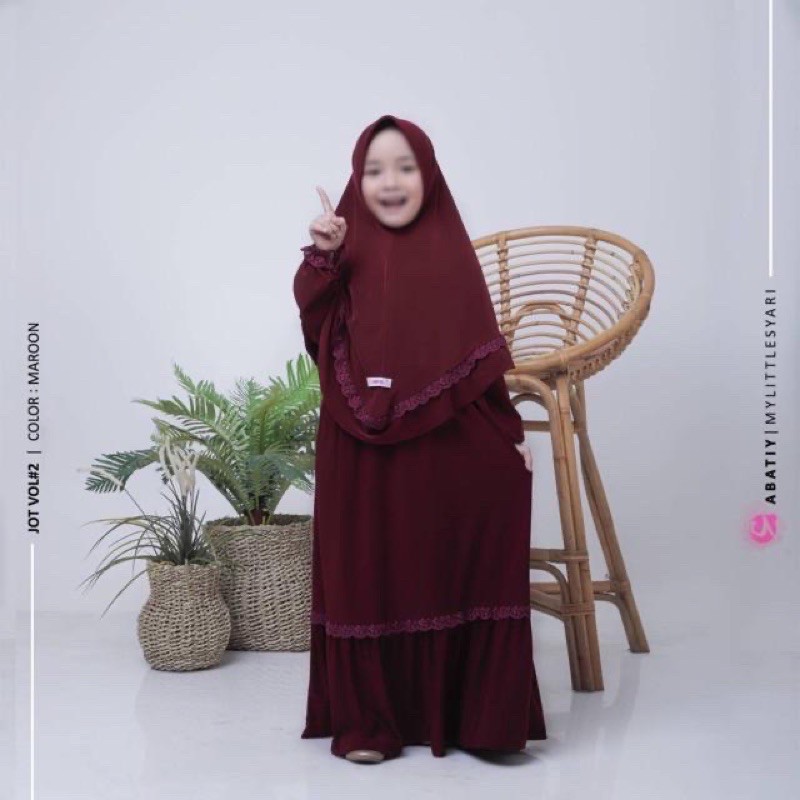 Gamis Anak Set Hijab Premium Abatiy My Little Syar’i