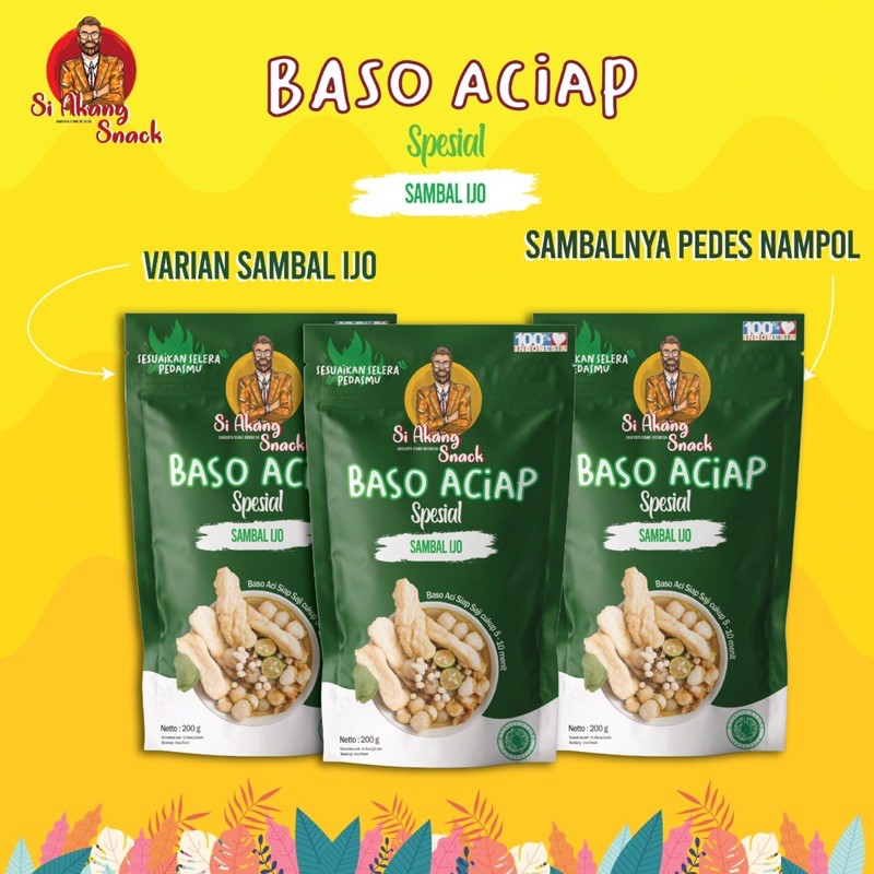 BASO BAKSO ACI SAMBAL IJO SI AKANG SNACK GARUT MANTAP BOCI KYLAFOOD SEHOT LOKASAJI SHANTY KOMPLEK