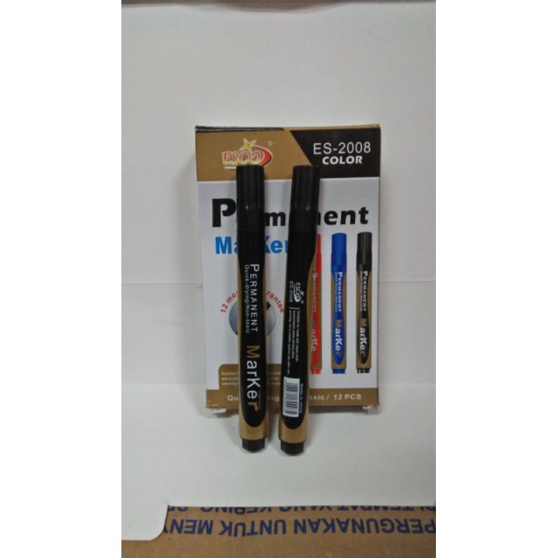 

spidol esco permanen.isi 12 pcs