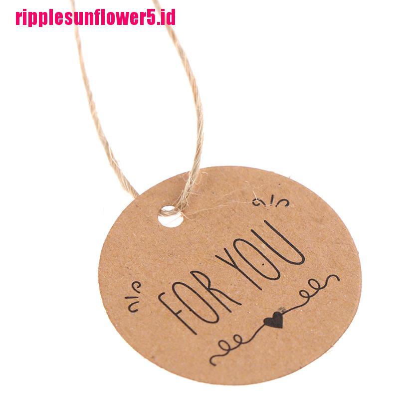 100pcs Labelhang Tag Bahan Kertas Kraft Desain Tulisan For you Untuk Hadiahpestapernikahan