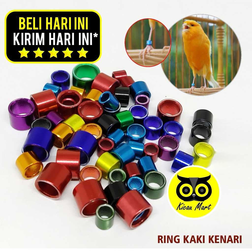 RING BURUNG GELANG KAKI BURUNG KENARI CINCIN GELANG PENGAMAN PENANDA KAKI FOOT BIRD LASER RINGKCR