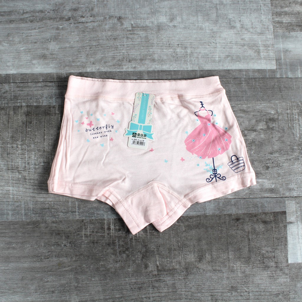 Celana dalam boxer anak perempuan isi 4 pcs bahan katun impor dengan ziplock Celana Dalam anak cewe