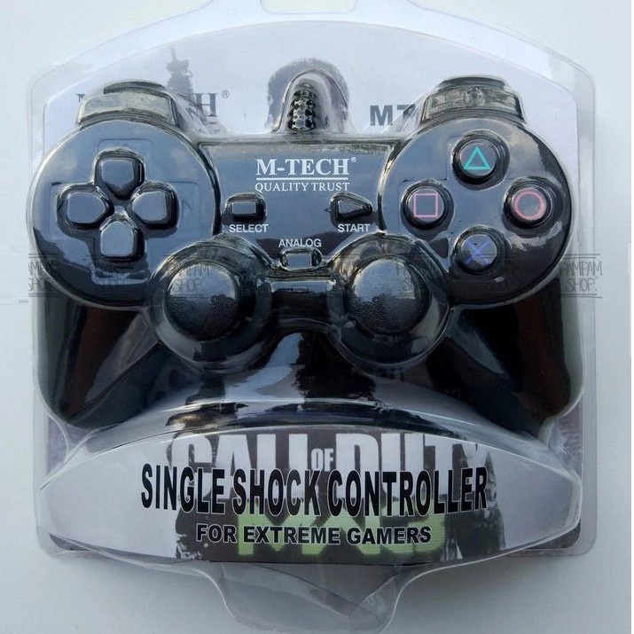 M TECH Gamepad Joystik MT-830 Hitam Single / Double
