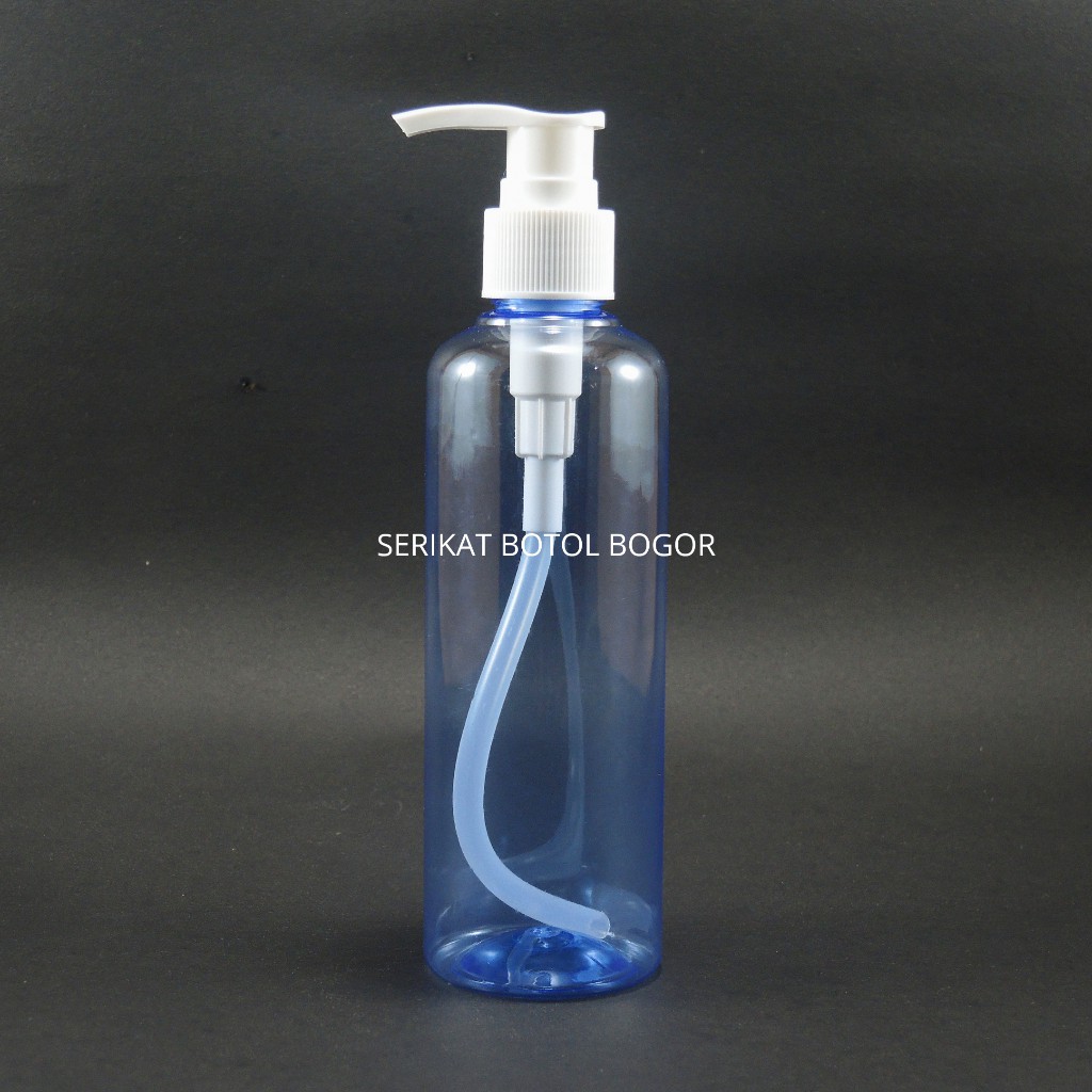 BOTOL PUMP 250 ML BIRU TUTIP PUTIH