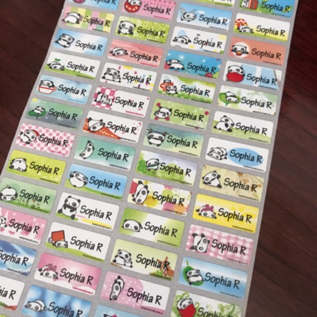 

Stiker Label Nama Name Sticker Waterproof Anti Air Tarepanda Tare Panda