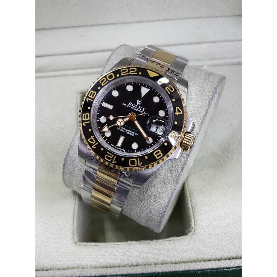 Jam Tangan Pria Mewah Rolex Gmt Master II Two Tone super premium