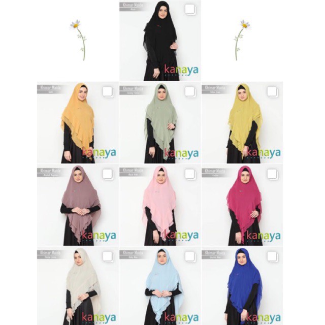 KHIMAR MAIDA BY KANAYA/kerudung panjang/jilbab dewasa/hijab dewasa/khimar ceruty/2 layer/pink rose