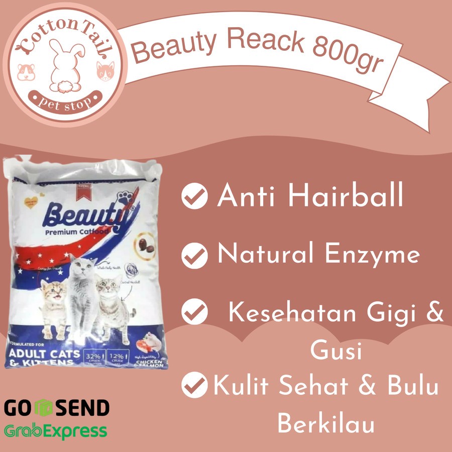 Makanan Kucing Premium BEAUTY 800GR Premium Cat Food 800GR