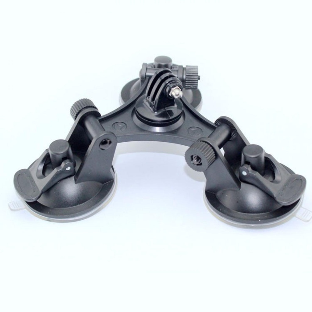 (BISA COD) FTIHSHP3 Feets Triangle Suction Cup Glass Mount for  Yi 2 4K / Gopro