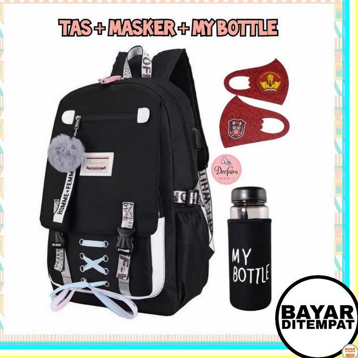 Amy - Tas Anak Korea Perempuan Ransel Korea Anak Perempuan Import Unicorn Terbaru 2021 Canvas Origin