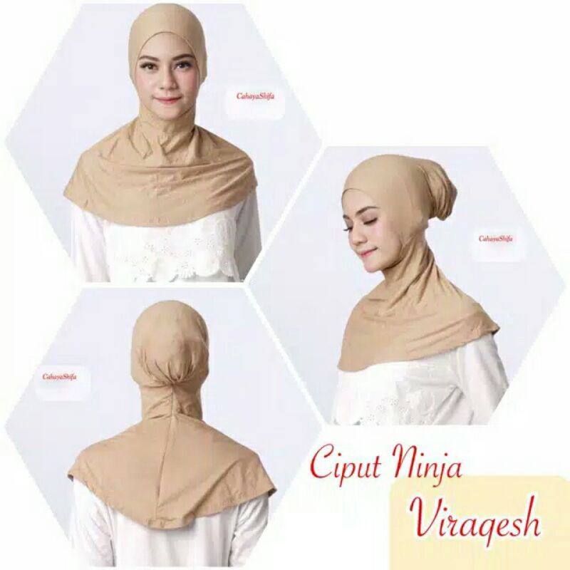 ciput ninja retsleting, ninja retsleting bahan rayon