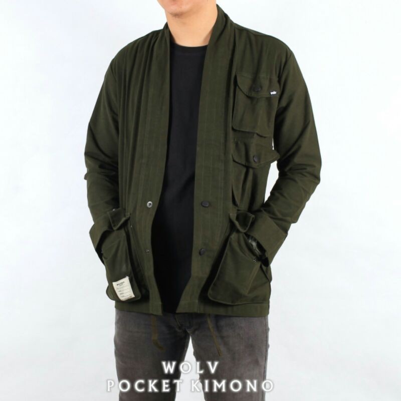 Jaket Kimono Pocket Jaket Wolv Original Product