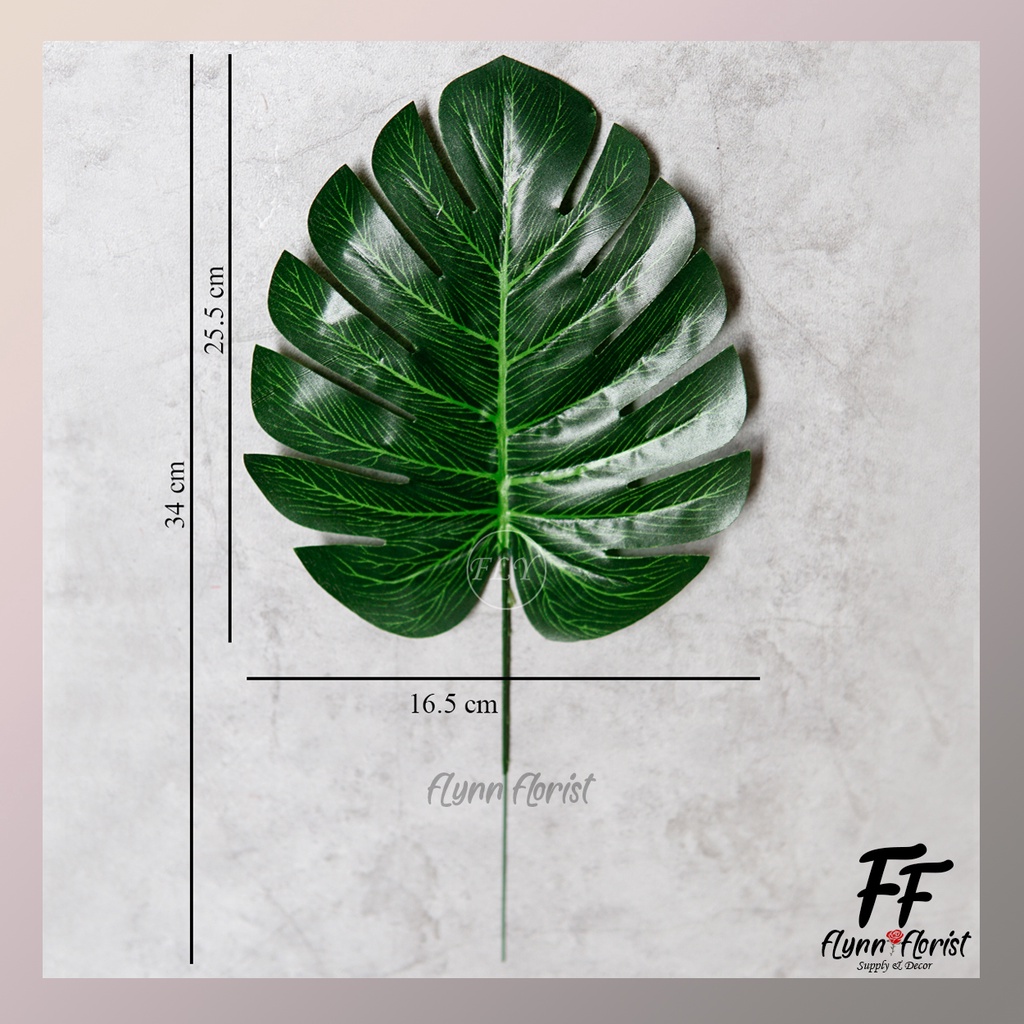 Daun Monstera Mini Daun Artificial / Daun Dekorasi / Daun Plastik / Daun Pernikahan