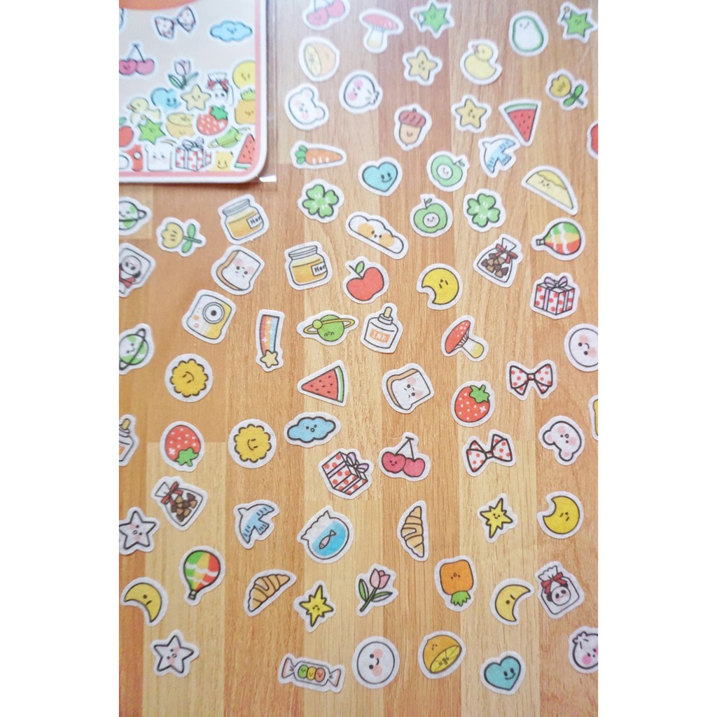 Kai Kraft Kawaii Mini Washi Sticker Journaling Cute 100pcs