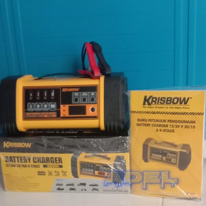 Charger Aki KRISBOW Charger Baterai 12/24 Volt 20/10a - Charger Aki Mobil Erbchf10 |Charger Aki