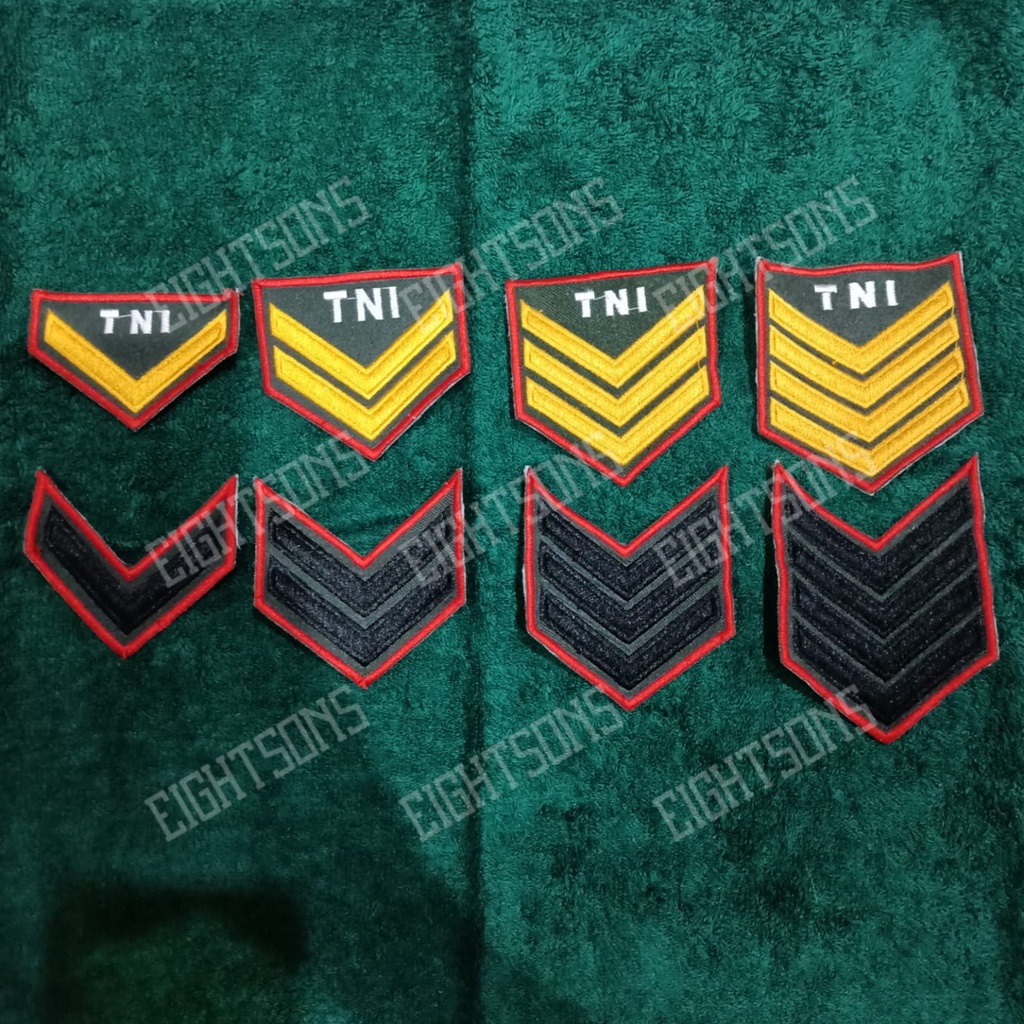 Pangkat PDL PDH List Merah TNI AD Tentara Serda Sertu Serka Serma List Merah