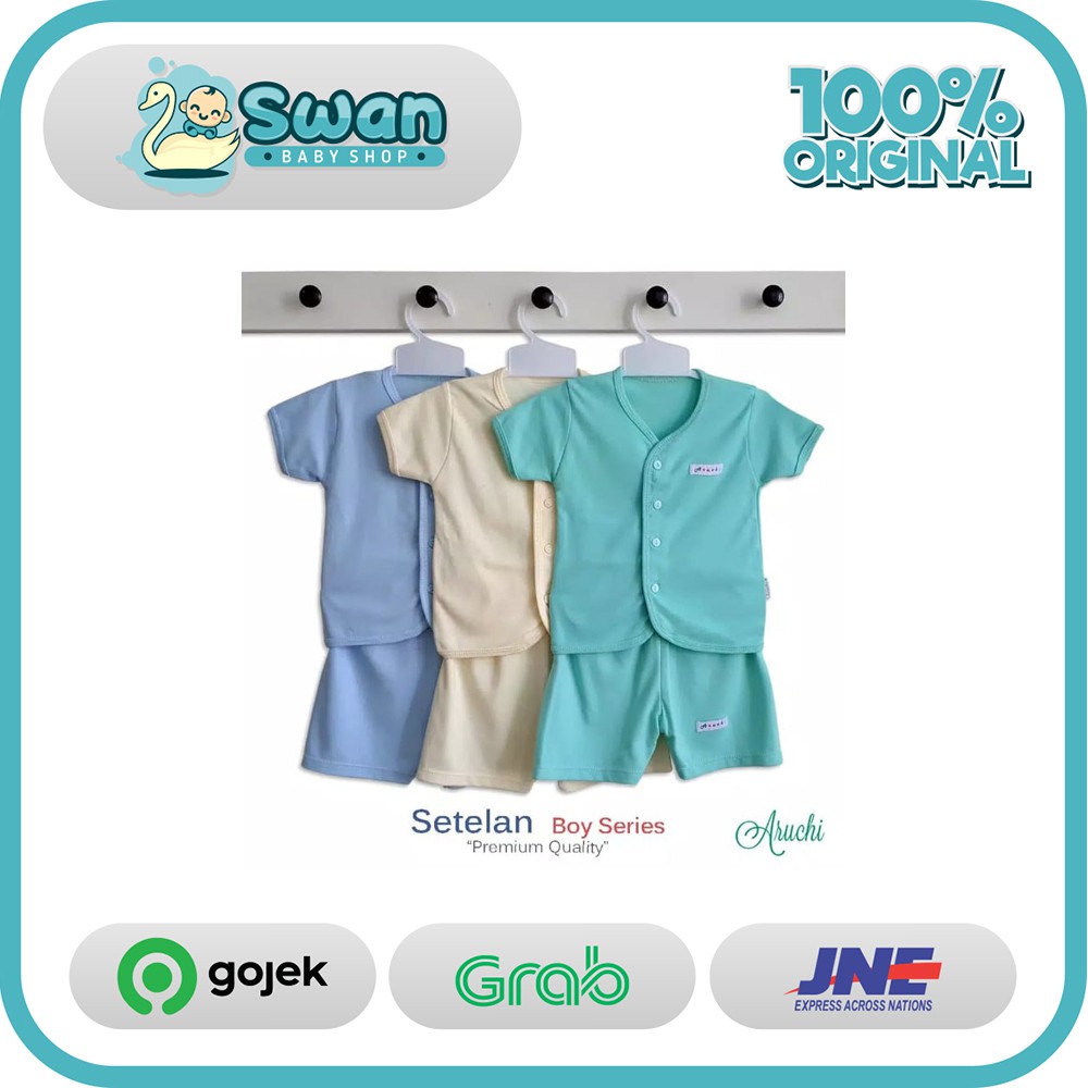 Aruchi Setelan Polos PENDEK PANJANG &quot; BOY / COWO &quot; S M L XL XXL