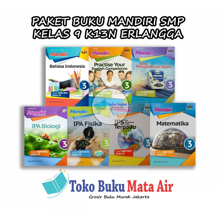 BEST SELLER PAKET BUKU MANDIRI SMP KELAS 9 K13N - ERLANGGA
