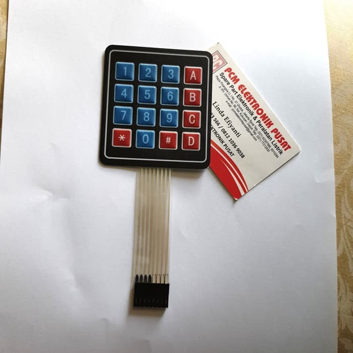 New Keypad Membrane 4x4 Matrix metrik membran untuk Arduino 16 button