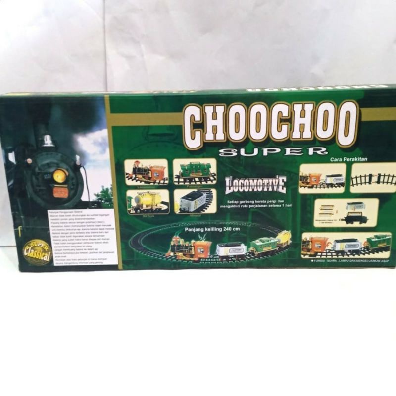 MAINAN ANAK COWOK CEWEK PEREMPUAN KERETA SEPUR CHOOCHOO BISA BERASAP