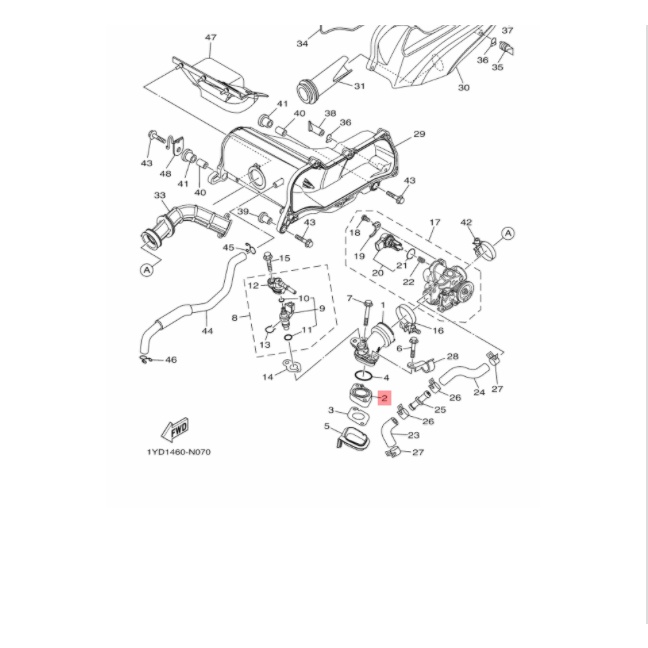 JOINT PAKING FIBER INTAKE INTEK MANIPUL MANIFOLD MIO J SOUL GT FINO FI XRIDE X-RIDE 115 ORI YGP 54P-E3595-00