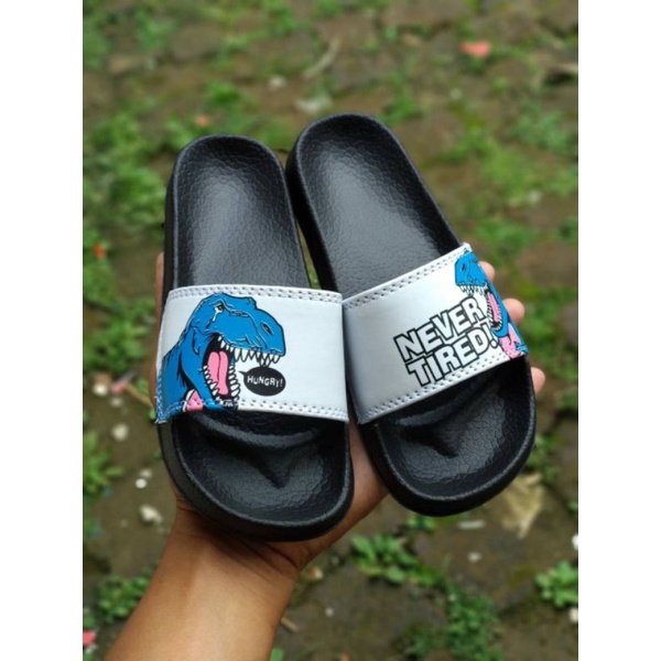 Sandal Kids Jurassic Park, Sandal anak Never tired slide , Sandal anak slide