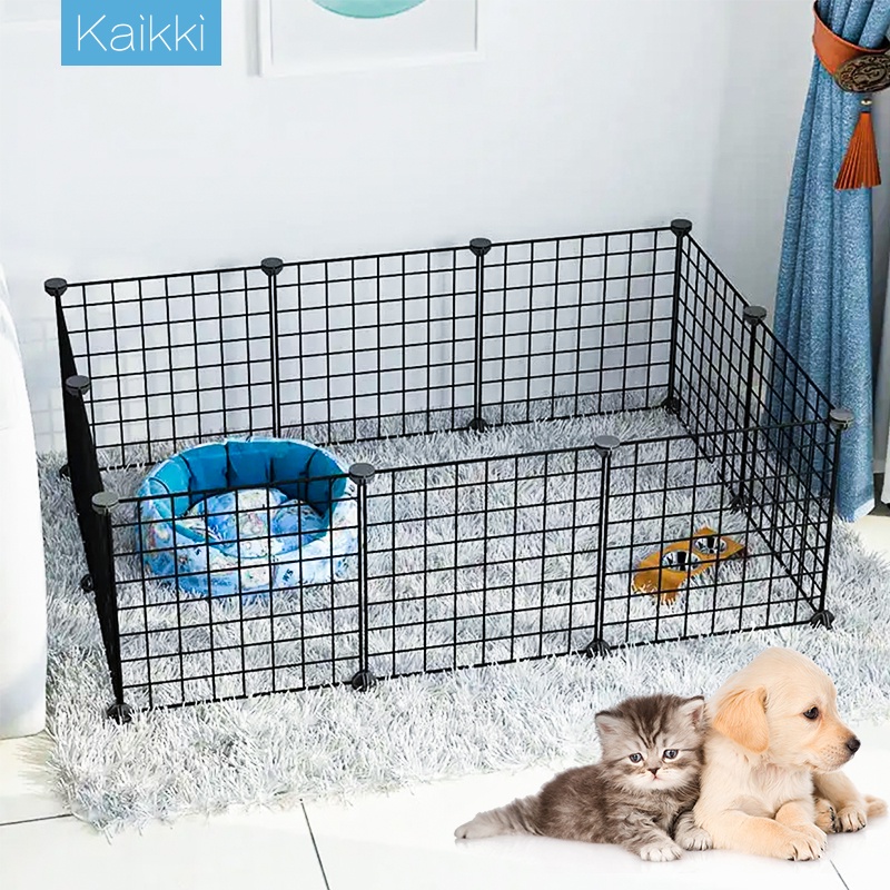 Kaikki DIY Kandang Hewan Peliharaan / Kandang Kucing / Kandang Anjing  Pagar Besi/ pagar hewan peliharaan-2