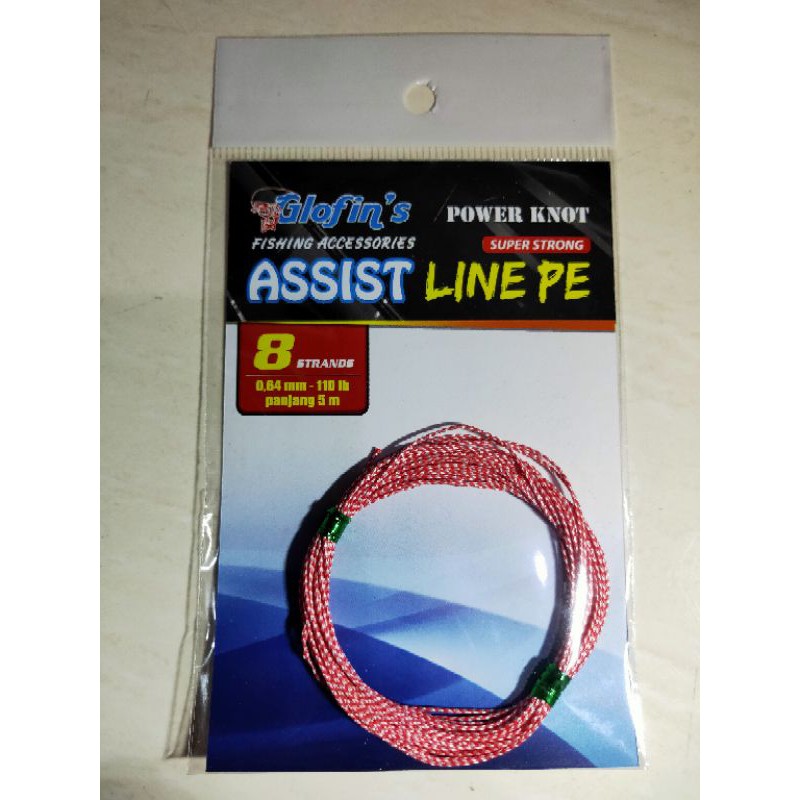 Benang Kevlar Assist line 110Lb panjang 5 meter