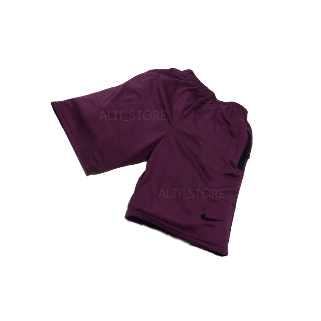 Celana pendek pria dewasa kolor boxer tersedia size jumbo dan standar dan juga kecil-Burgandy L fit XL