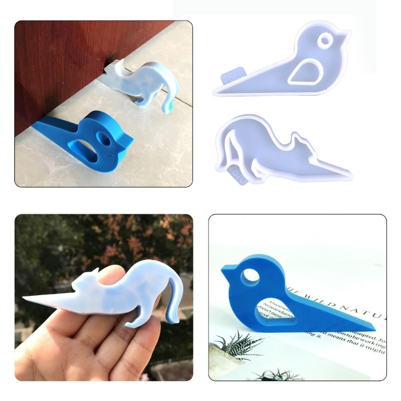 Zzz Cetakan Silikon Bentuk Kucing / Burung Untuk Dekorasi Pintu Diy