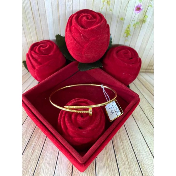 Gelang paku emas asli