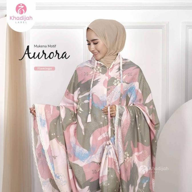 mukena jumbo dewasa 2 in 1 Aurora All Size 40 pcs by Khadijah Label ---Terbaru---