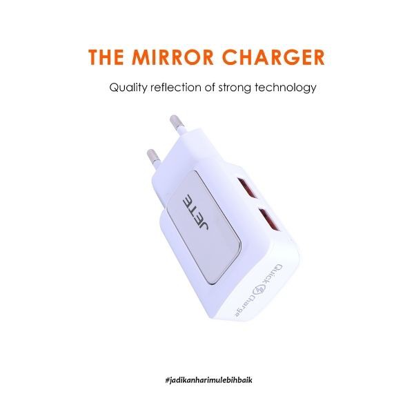 Charger Quick Charge Dual Output JETE C10  - Garansi Resmi 12 Bulan