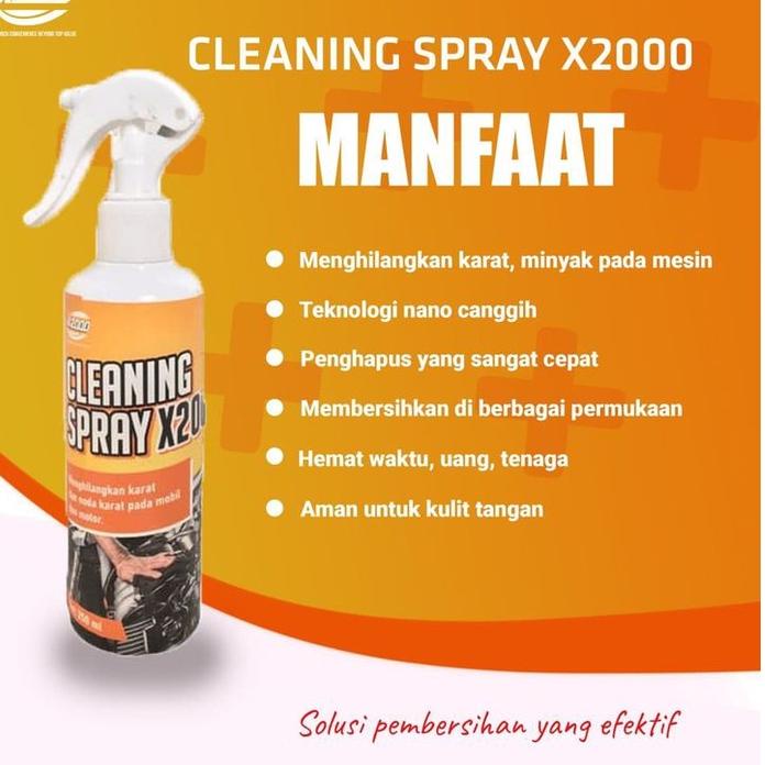 BBY Cleaning spray X2000, Pembersih karat mesin motor X2000, Cairan pembersih x2000, Menghilangkan k