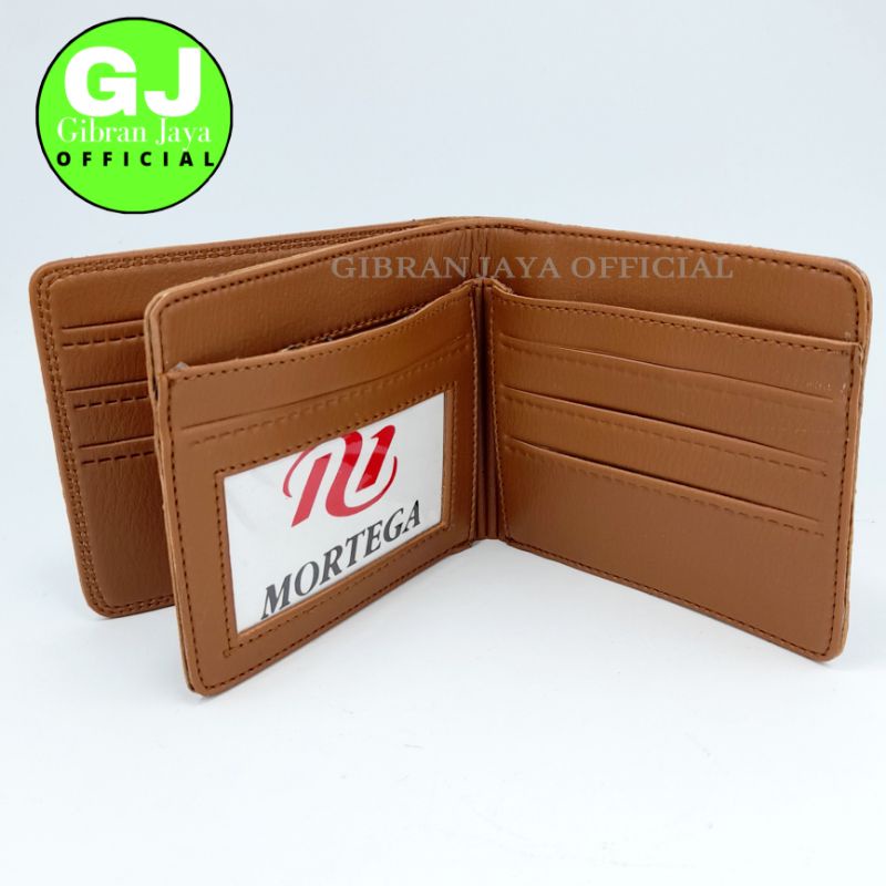 Dompet Pria dan Wanita Kulit Sintetis Hitam 6 Slot Card MORTEGA Standard